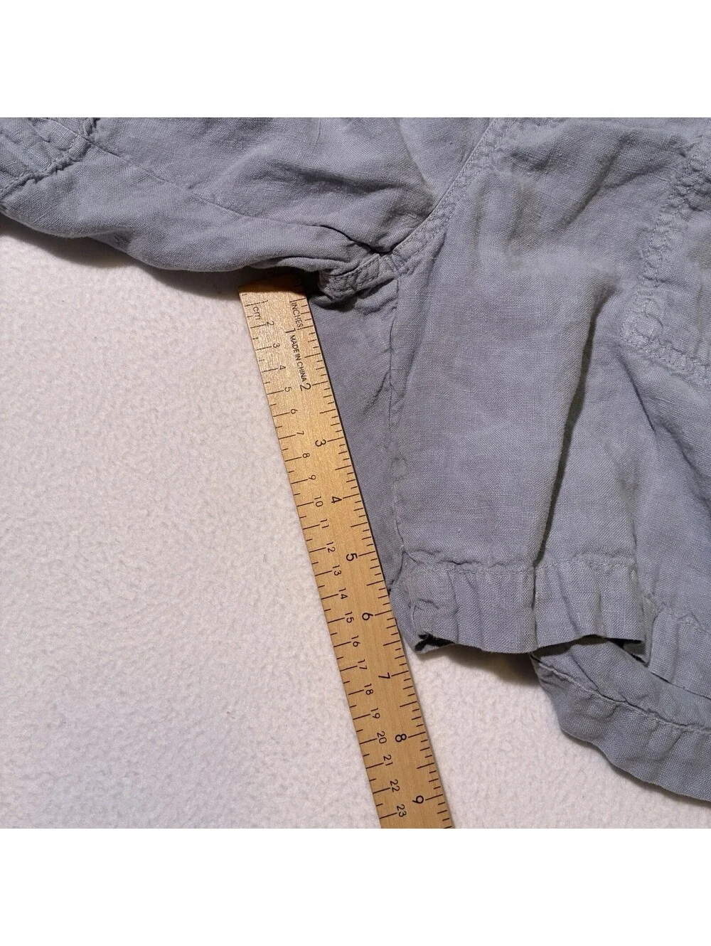 Todd Snyder Shorts Men's Large L Pale Light Blue Elastic Drawstring Linen Summer